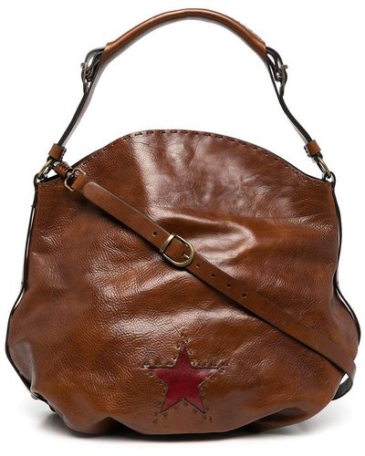 Madison Maison Leather Star-detail Shoulder Bag - Brown