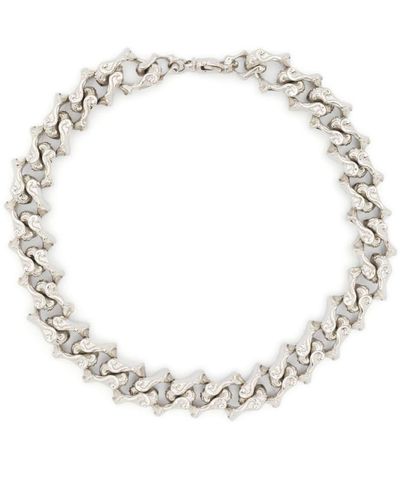 Emanuele Bicocchi Arabesque Sharp Chain-link Necklace - White