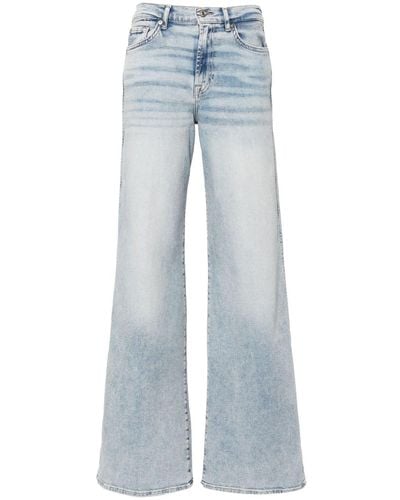 7 For All Mankind Lotta Mid Waist Flared Jeans - Blauw