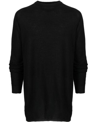 Rick Owens Round-neck Cashmere Sweater - Black