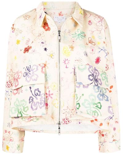 Collina Strada Floral-print Zip-up Jacket - Multicolour