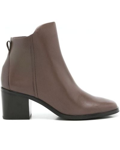 Sarah Chofakian Tilly 40mm Square-toe Boots - Brown