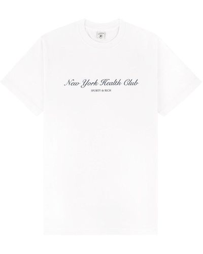 Sporty & Rich T-shirt Met Print - Wit