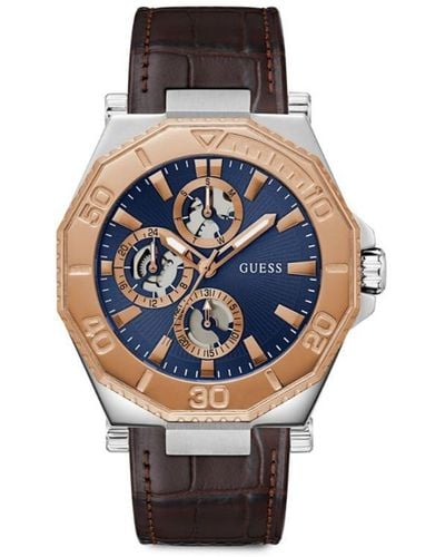 Guess USA Gerecycled Staal Chronograph 46 Mm Horloge - Blauw