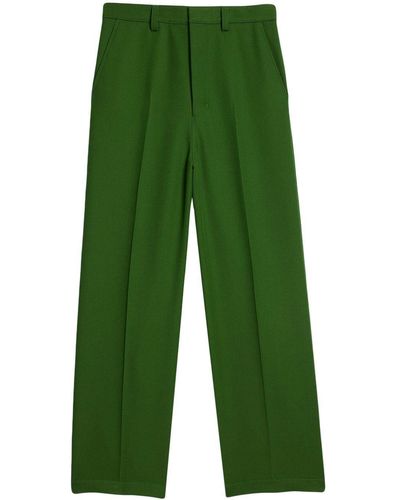 Ami Paris Wide-leg Pants - Green
