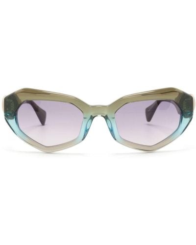 Vivienne Westwood Gradient Angular-frame Sunglasses - Green