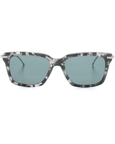 Thom Browne Eckige Sonnenbrille in Schildpattoptik - Grau
