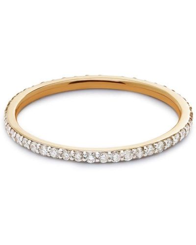 Monica Vinader 14kt Yellow Gold Diamond Ring - White