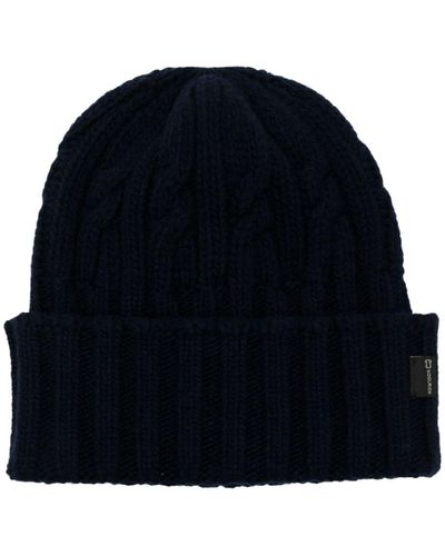 Woolrich Cable-knit Wool Beanie - Blue
