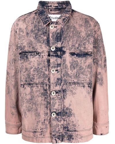 Etudes Studio Hopper Denim Shirt Jacket - Pink