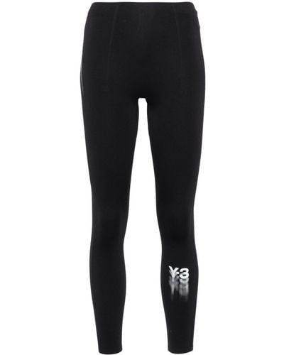 Y-3 Logo-print High-waist leggings - Black