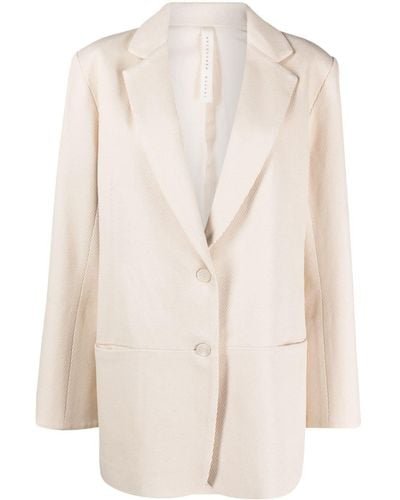 Lauren Manoogian Single-breasted Twill Blazer - Natural