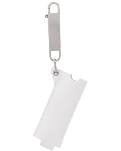 Rick Owens Pouch Keyring - White