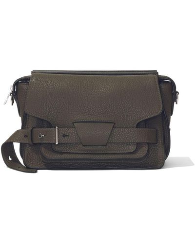 Proenza Schouler Beacon Leather Saddle Bag - Gray
