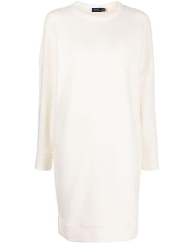 Polo Ralph Lauren Boucle Long-sleeve Dress - White