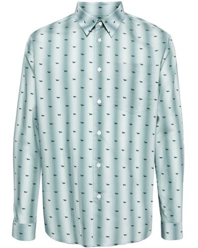 Maison Kitsuné Shirt With Print - Blue