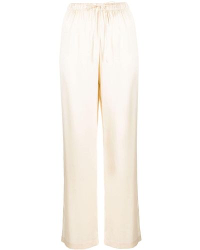 Reformation Pantalon Olina en soie - Blanc