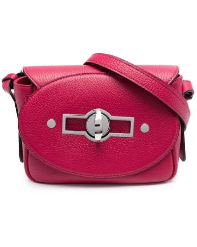 Zanellato Grained-effect Leather Shoulder Bag - Pink