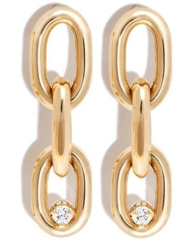 Zoe Chicco 14kt Yellow Gold Diamond Chain-link Earrings - Metallic