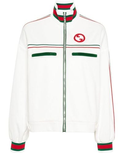 Gucci Web-stripe Technical-jersey Jacket - White