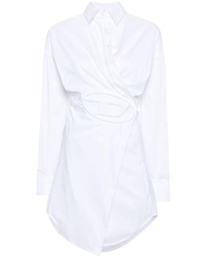 DIESEL D-sizen-n1 Poplin Shirtdress - White
