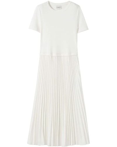Claudie Pierlot Teli Pleated Midi Dress - White