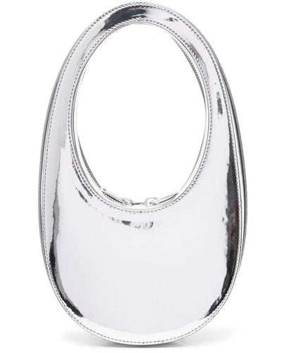 Coperni Mini Swipe Mirrored Handbag - White