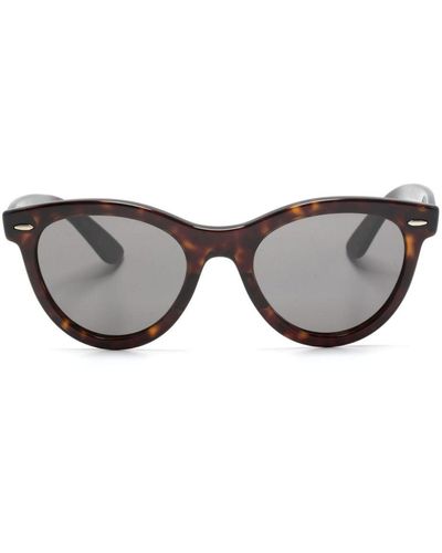 Ray-Ban Wayfarer Way Round-frame Sunglasses - Gray