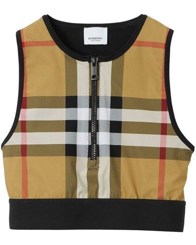 Burberry Top sin mangas exquisito para mujeres - Negro