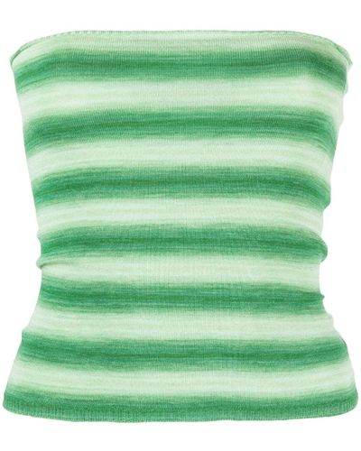 GIMAGUAS Ludo Striped Knitted Top - Green