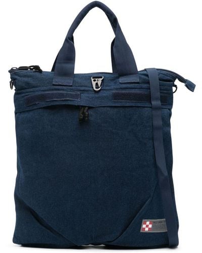 Mc2 Saint Barth Shoulder-strap Denim Backpack - Blue
