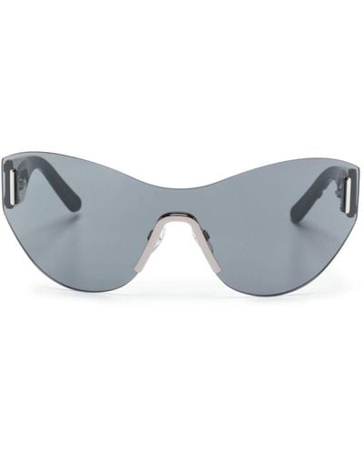 Marc Jacobs Logo-embossed Shield-frame Sunglasses - Grey