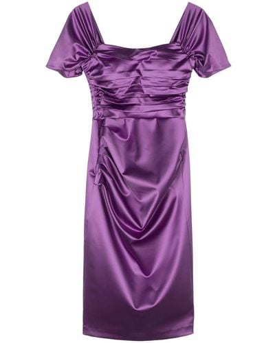 La Petite Robe Di Chiara Boni Yudali Drape-detail Dress - Purple
