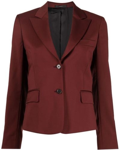 Paul Smith Single-breasted Wool Jacket - Red
