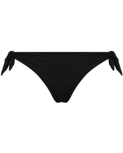 Saint Laurent Bragas de bikini con lazos laterales - Negro