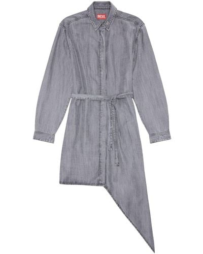 DIESEL De-triss Asymmetrical Shirtdress - Grey