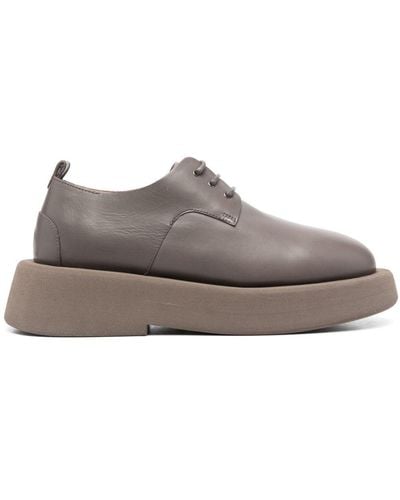 Marsèll Chaussures oxford en cuir à lacets - Gris