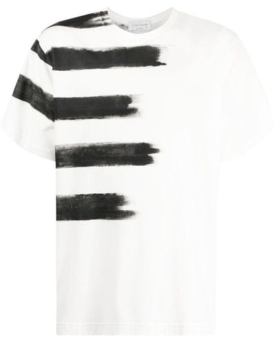 Yohji Yamamoto T-Shirt mit grafischem Print - Weiß