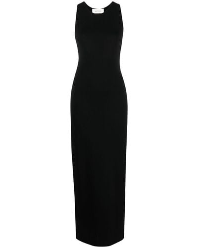 Matteau Open-back Knitted Maxi Dress - Black