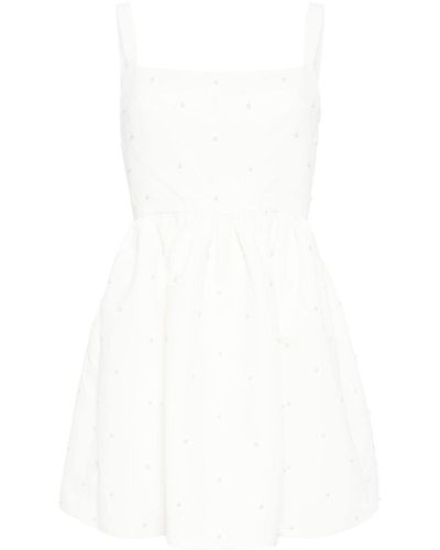 Sachin & Babi Quinn Pearl-embellished Minidress - White