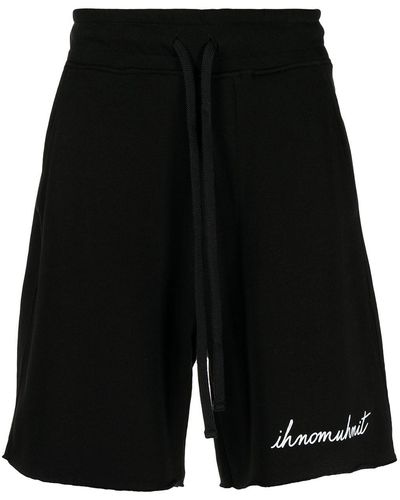 ih nom uh nit Shorts sportivi con stampa - Nero