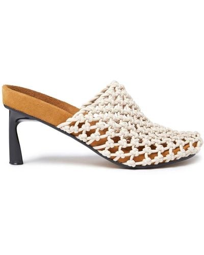 Stella McCartney Caged Faux-leather Mules - White