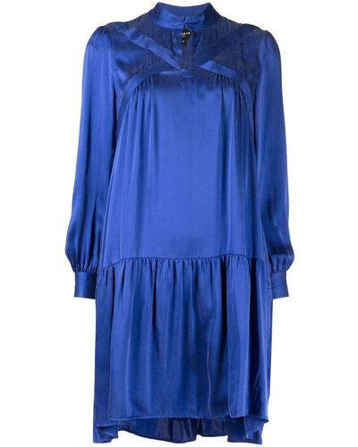 Paule Ka Lavée Silk Shift Dress - Blue