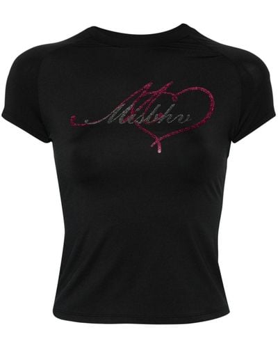 MISBHV Glitter-logo T-shirt - Black