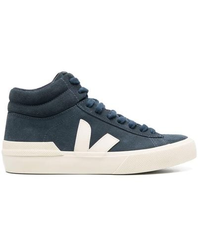 Veja Logo-patch High-top Sneakers - Blue