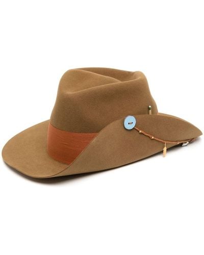 Nick Fouquet Suede Western-style Hat - Brown