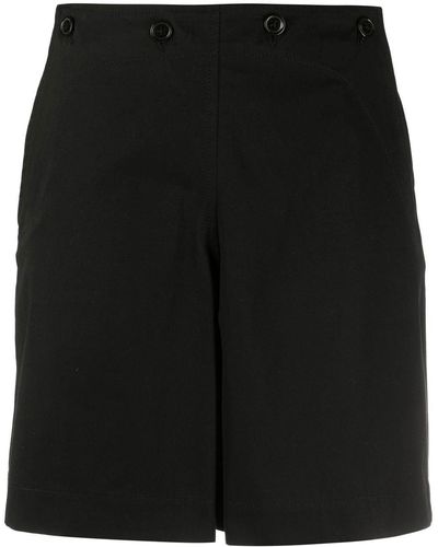 KENZO Pantalones cortos con botones decorativos - Negro