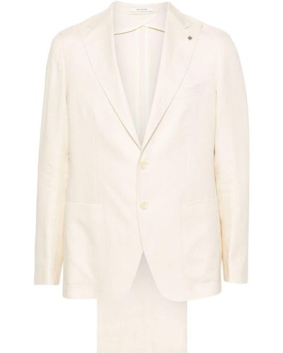 Tagliatore Single-breasted Linen Suit - Natural