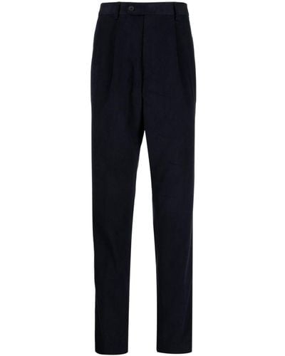 N.Peal Cashmere Pleated Slim-cut Tailored Pants - Blue