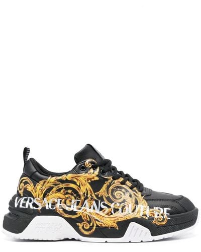 Versace Jeans Couture Sneaker nera stampa barocca - Nero